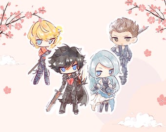 Pegatinas Chibi de Final Fantasy 16 / Set de pegatinas de Final Fantasy XVI / Calcomanías bonitas / Set de pegatinas para portátil / Pegatinas de videojuegos / Regalos para videojuegos