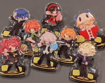 Pins de Persona 4 - Colección de pins acrílicos de Buscadores de la Verdad / Accesorio de mochila - Serie Persona