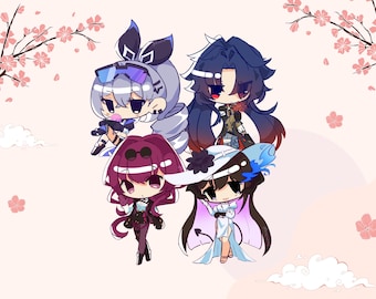 Pegatinas Honkai Star Rail / Kafka, Silverwolf, Blade, The Dalhia / Set de pegatinas para portátil / Arte de pegatinas Star Rail