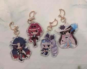 Charms acrílicos Star Rail: Kafka, Silverwolf, Blade y la colección de llaveros de La Dalia / Accesorio para llavero