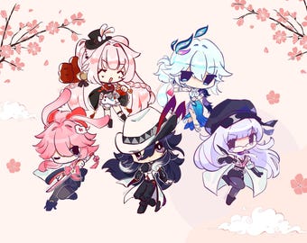 Pegatinas de Honkai Star Rail / Pegatinas de Planarcadia / Sparxie, Yao Guang, Evanescia, Nihilux, Ashveil