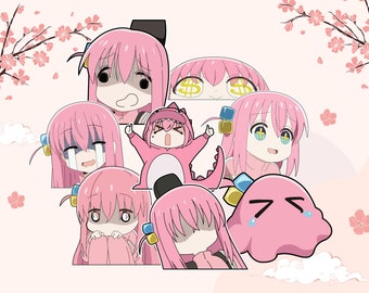 Bocchi the Rock! Bocchiverse Expressions Set 1 | Weatherproof Sticker Set | Cute Decals | Laptop Sticker Set | Anime Sticker | Anime Merch