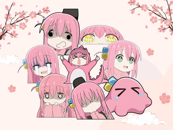Bocchi the Rock! Bocchiverse Expressions Set 1 | Weatherproof Sticker Set | Cute Decals | Laptop Sticker Set | Anime Sticker | Anime Merch