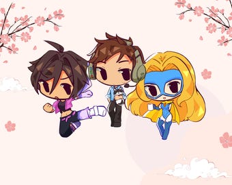 Pegatinas de Dispatch / Robert, Invisigal y Blonde Blazer / Juego de pegatinas para portátil