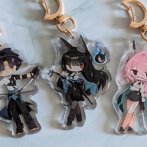 Zenless Zone Zero Section 6 Acrylic Keychains - Harumasa, Yanagi, Miyabi Keychain Collection Accessory
