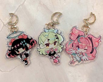 Llaveros acrílicos de la Zona Cero sin Zen - Ángeles del Delirio, Sunna, Aria, Nangong Yu - Colección de llaveros