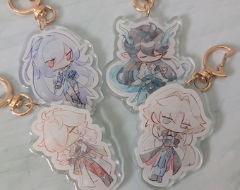 Quinteto de nubes altas de Star Rail - Star Rail Jing Liu, Dan Feng, Jing Yuan, Colección de llaveros Yingxing / Accesorio de llavero