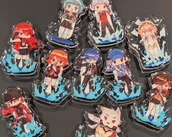 Persona 3 Pins | SEES Chibi Magnetic Pins | Bag Accessory | Video Game Fan Gift