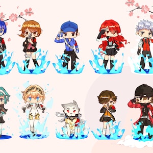 Persona 3 Stickers | Persona 3 Reload Chibi Stickers | Cute Decals | Laptop Sticker Set | Video Game Sticker | Persona Stickers