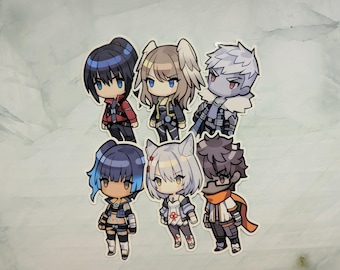 Xenoblade Chronicles 3 Stickers | Menu Chibi Weatherproof Sticker Set | Game Chibi version