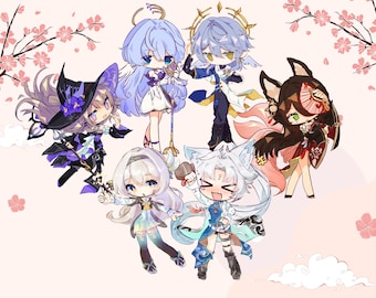 Pegatinas Honkai Star Rail / Sunday, Robin, Firefly, Fei Xiao, Herta, Fugue / Juego de pegatinas para portátil / Arte de pegatinas Star Rail