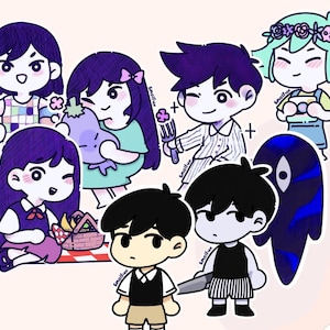 Omori Headspace Stickers - Cute Weatherproof Stickers | Cute Decals | Laptop Sticker Set | Video Game Sticker | Gaming Gifts | Omori Game