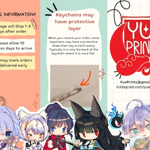 Chaveiros de acrílico Arknights Endfield - Perlica, Laevatain, Chen Qianyu - Acessório para coleção de chaveiros imagem 2