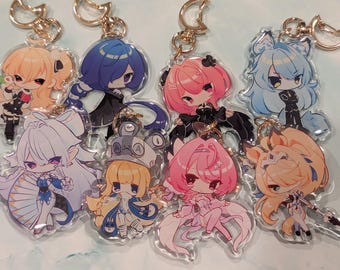 Zenless Zone Zero Acrylic Keychains - Cissia, Promeia, Remielle, Norma, Velina, Sigrid - Keychain Collection Accessory