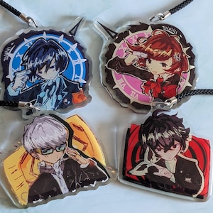 Persona Acrylic Charms - Makoto, Kotone, Yu, Ren/Joker Keychain Collection | Keychain Accessory | Bag Accessory | Video Game Fan Gift