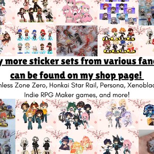 Xenoblade Chronicles 3 Stickers | Menu Chibi Weatherproof Sticker Set | Game Chibi version image 3