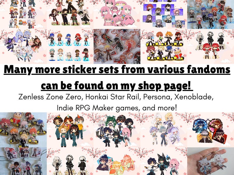Xenoblade Chronicles 3 Stickers | Menu Chibi Weatherproof Sticker Set | Game Chibi version image 3