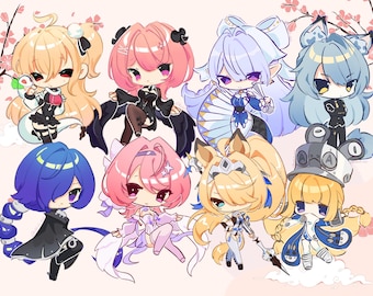 Zenless Zone Zero Stickers | Cute ZZZ Stickers | Cissia, Promeia, Remielle, Velina, Norma, Severian, Sigrid