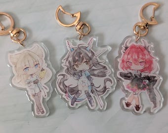 Llaveros acrílicos de Arknights Endfield: Perlica, Laevatain y Chen Qianyu - Colección de llaveros