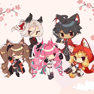 Arknights Endfield Chibi Stickers | Wulfgard, Yvonne, Gilberta Stickers | Laptop Sticker Set | Cute ZZZ Stickers