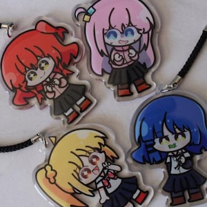 Boochi Acrylic Charms | Kessoku Band Keychain Collection | Keychain Accessory | Bag Accessory | Anime Fan Gift