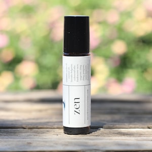 zen essential oil roller, aromatherapy, relaxing perfume, essential oil perfume, gift for her, wellness, stress relief, oil blend roll-on