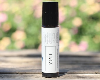 zen essential oil roller, aromatherapy, relaxing perfume, essential oil perfume, gift for her, wellness, stress relief, oil blend roll-on