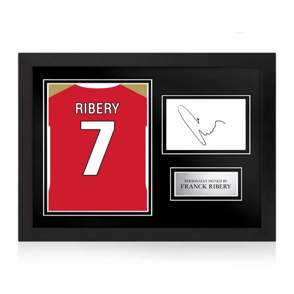 Franck Ribéry Signed Framed Display with Shirt Back Photo