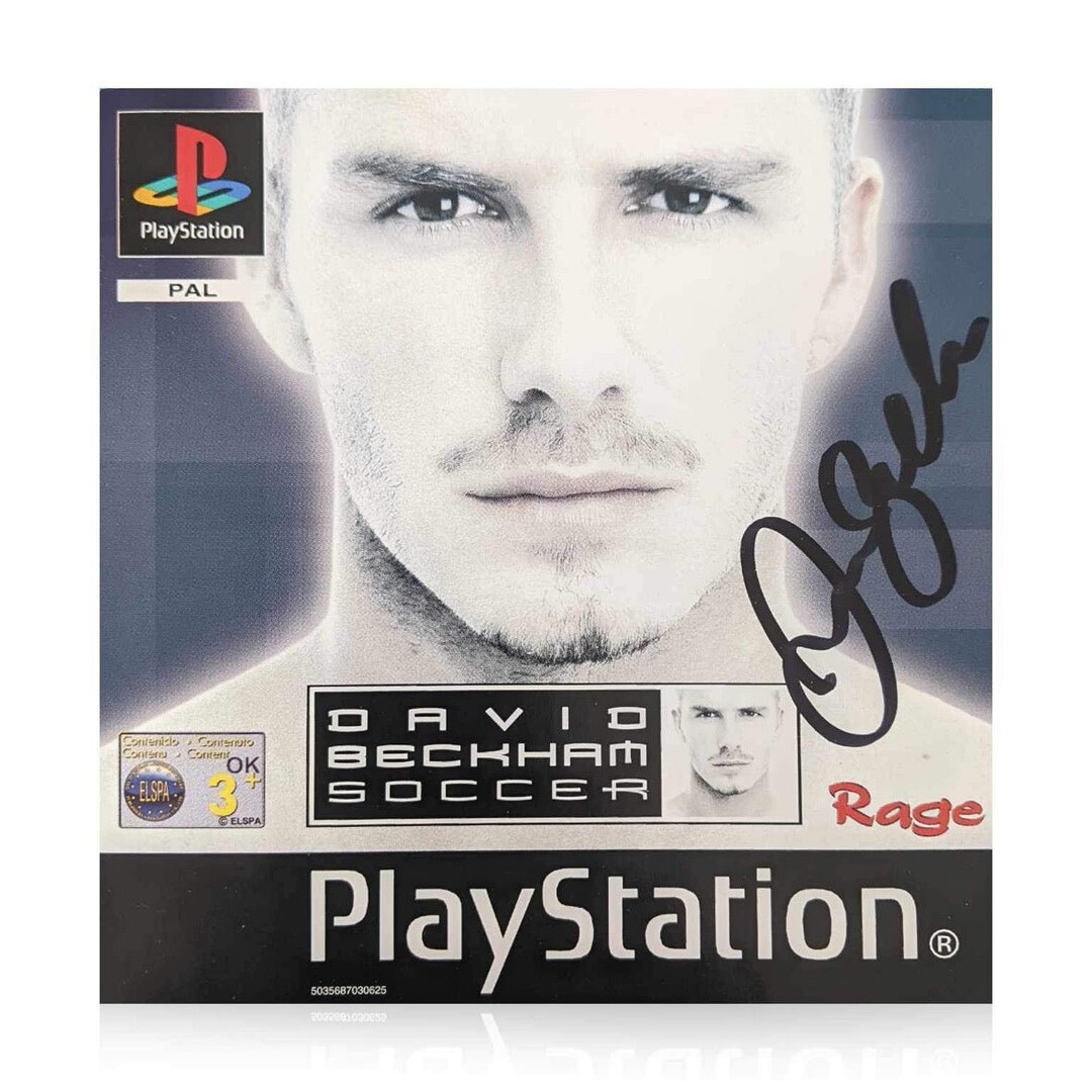 Signed Ps1 Example David Beckham Signed PS1 David Beckham Soccer Game Manual - Etsy