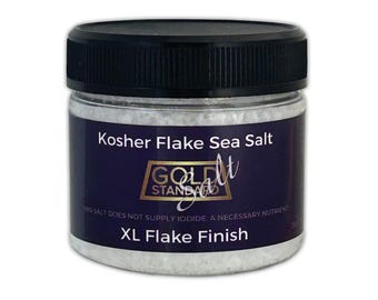 Kosher Flake Sea Salt - Extra Large Flake Finishing Salt - 2oz Jar