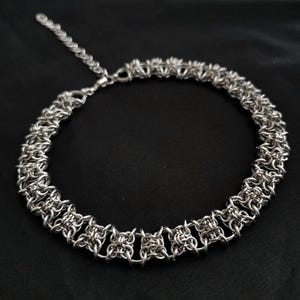 Spiked helm chainmail choker