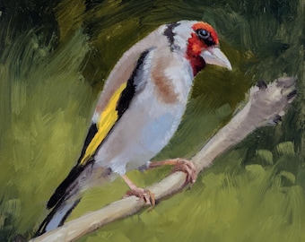 Charm of Finches I - Nature Inspired Art Print // A3 or A2 Large