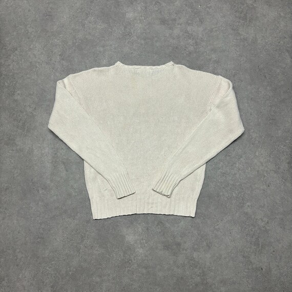 Vintage Polo Ralph Lauren Cream Heavy Knitted Sweater L Etsy