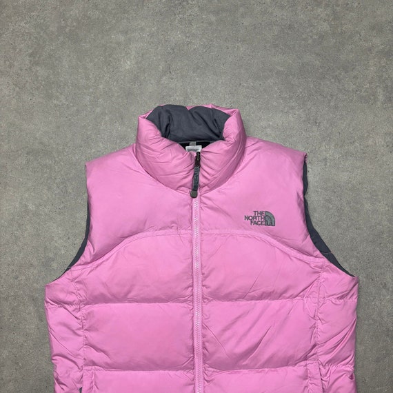 Vintage The North Face Pink Puffer Gilet Women s M