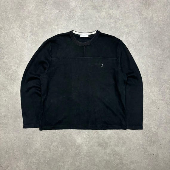 Vintage Yves Saint Laurent Black Sweatshirt XL Etsy Australia