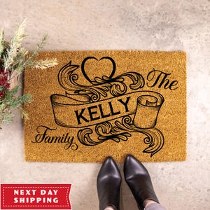 Custom Name Doormat, Custom Doormat, Newlywed Gift, Outdoor Mat, Entryway Mat, Welcome Mat, Front Door Decor, Front Door Mat, Outdoor Mat