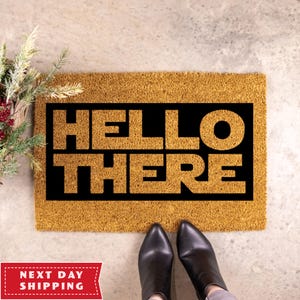Hello There Doormat, Funny Welcome Mat, Movie Lover Gift, Doormat Outdoor, Outdoor Decor, Home Gift, Movie Theme Doormat, Housewarming Gift