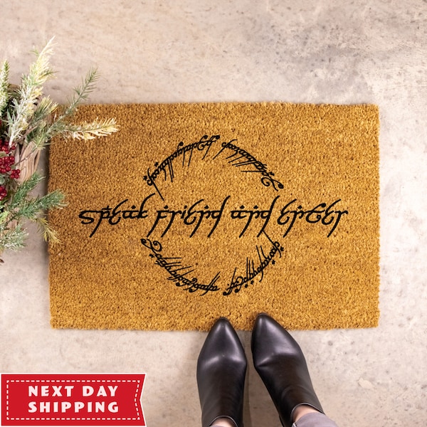 Lord Of The Rings Doormat, Speak Friend And Enter Doormat, LOTR, Welcome Door Mat, Lord Of The Ring Decor, New Home Gift, Unique Gift