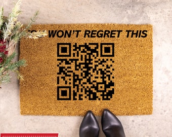 Customized QR Doormat, Welcome Mat, Cool Gifts, Home Gift, Closing Gift, Housewarming Gift, Front Door Mat, Rick QR Mat, Front Door Decor