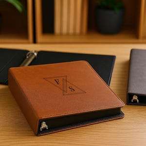 Benutzerdefinierte drei Ringbuch, Büro Organizer, Business Ordner, Firmengeschenk, benutzerdefinierte Ordner, Ordner mit Monogramm, Ordnerhalter, Ringbuch