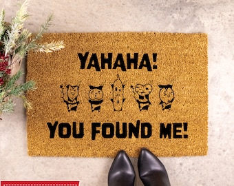 Yahaha You've Found Me Korok Seed Doormat, Legend Of Zelda Creature Mat, Zelda Lover Custom Rug, Nintendo Game, Gift For Him, Home Gift