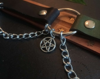 Choker „Two Faced“ Pentagram Chains Alternative Halskette