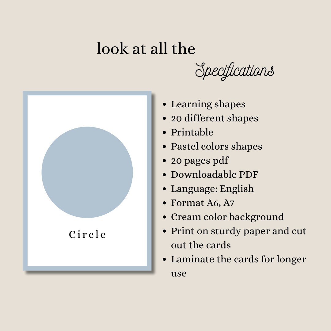 A7 Shape Flash Cards, Cards, Learning Shapes, School, Children, Playful ...