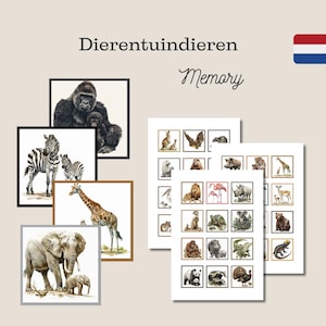 Memory game, zoo animals, montessori, educational, memory game, developmental, toddler, child, school, cards, games, game, printable, pdf
