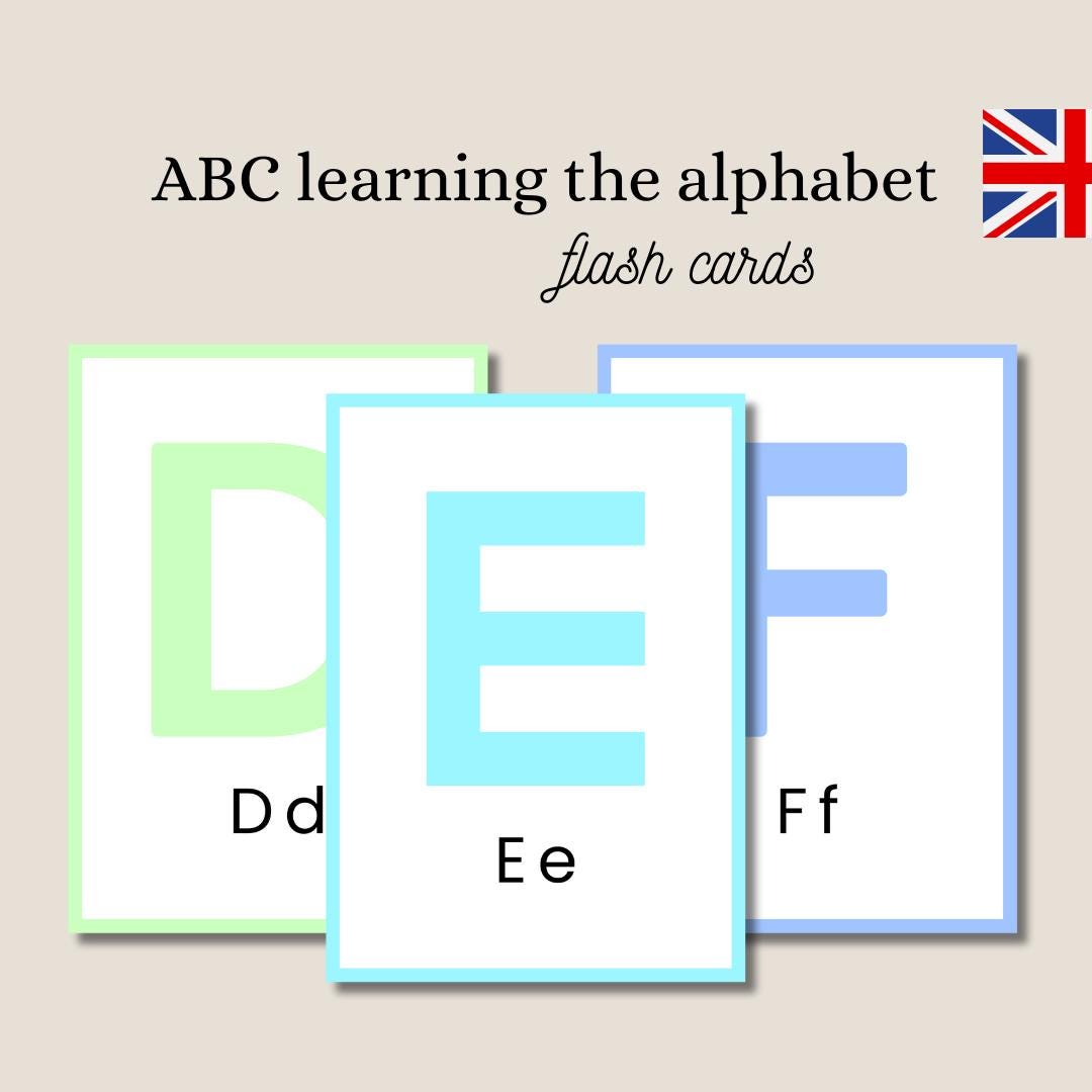 Alphabet, Flashcards, ABC, Letters, Montessori, Teaching Materials ...