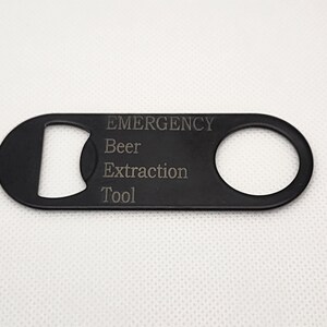 Laser engraved bottle opener