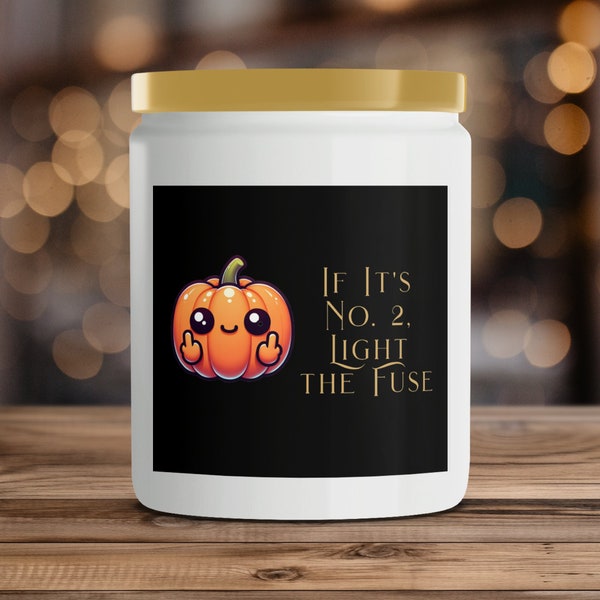 White and Black Scented Candles, Playful Pumpkin Design, Perfect for Halloween and Fall Decor, Unique Gift Idea