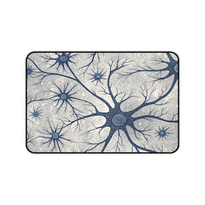 Neural Network Desk Mat: Brain Cell Art - Science Office Decor