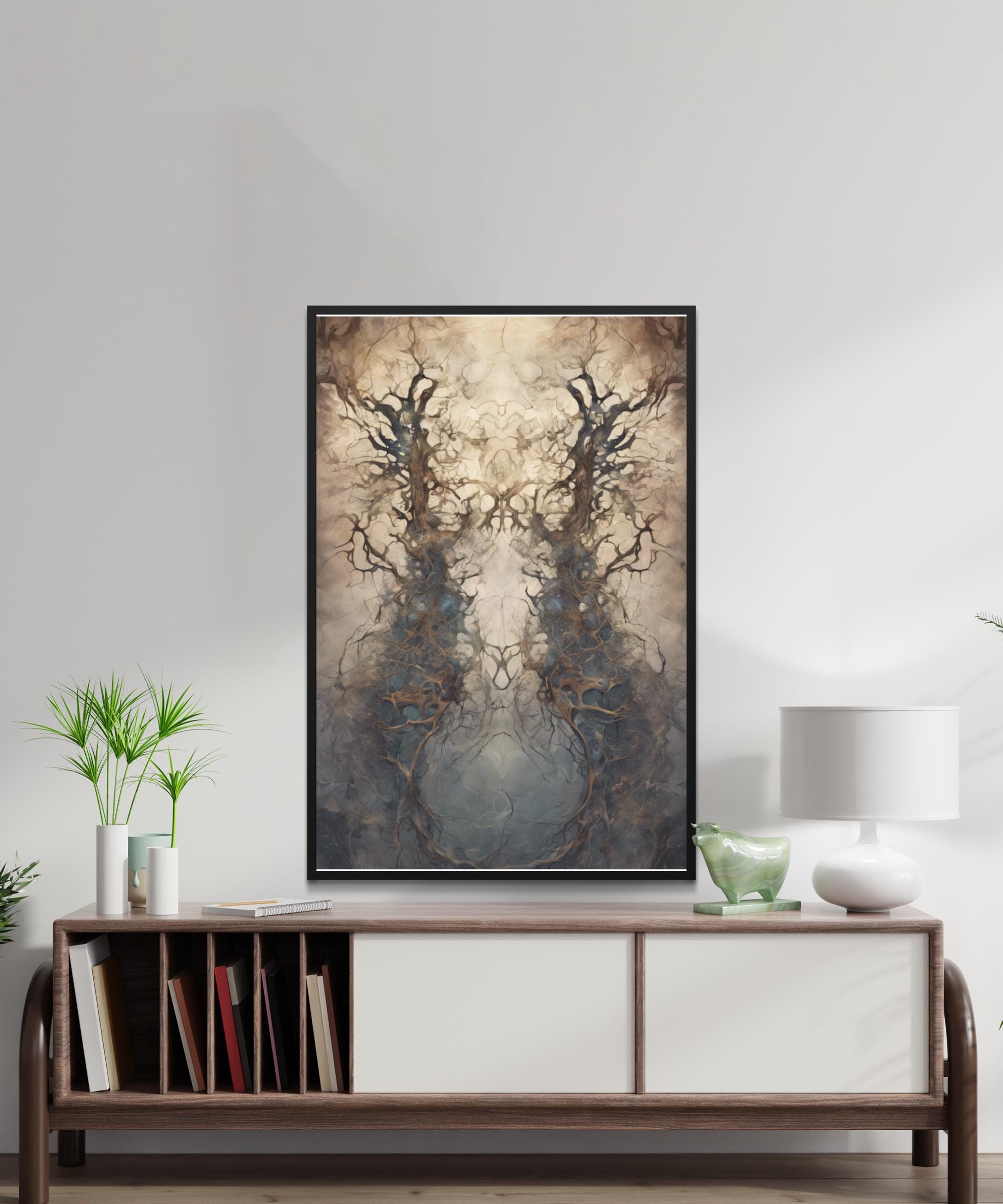 Abstract Tree Roots Art Print: Mystical Nature Home Decor (20x30) - Etsy