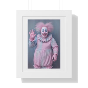 Clown Poster, Wall Art, Nursery Decor, Kids Room Decoration, Cute Circus Clown Picture, Vertical Frame